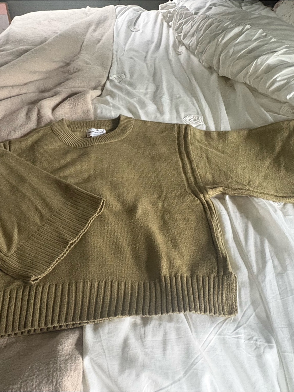 Olive Crewneck Women's Sweater